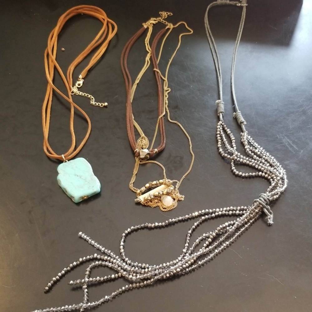 3 necklaces- long